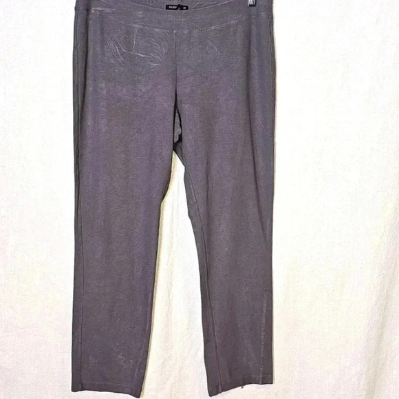 Eileen Fisher Pull On Crepe Straight Leg Casual Ankle Pants SZ M - Picture 1 of 8